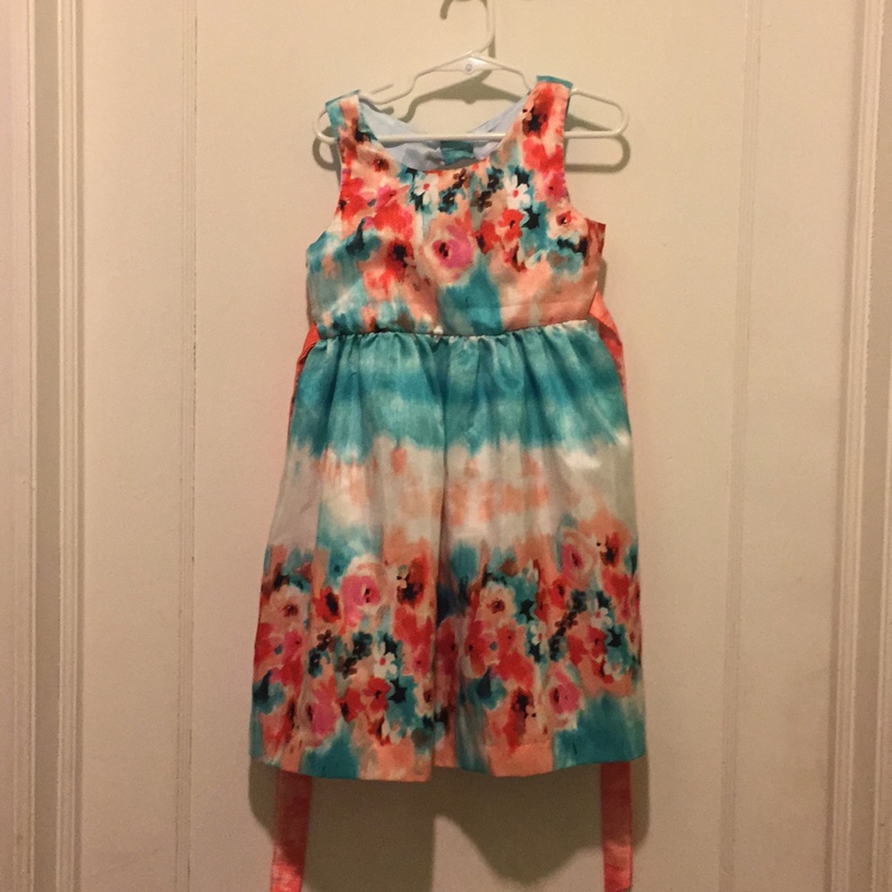 Girls Watercolor Flower Dress